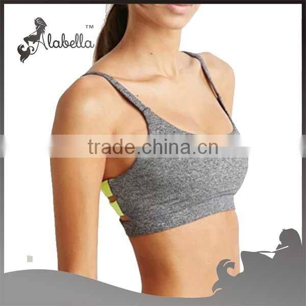 Sports bras melange fabric for women with elastic for back