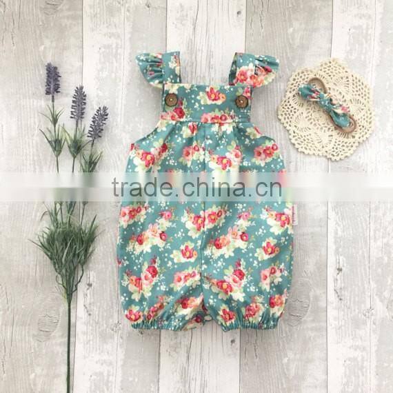 Wholesale boutique 100%cotton bubble ginger toddler romper onesie newborn baby clothes