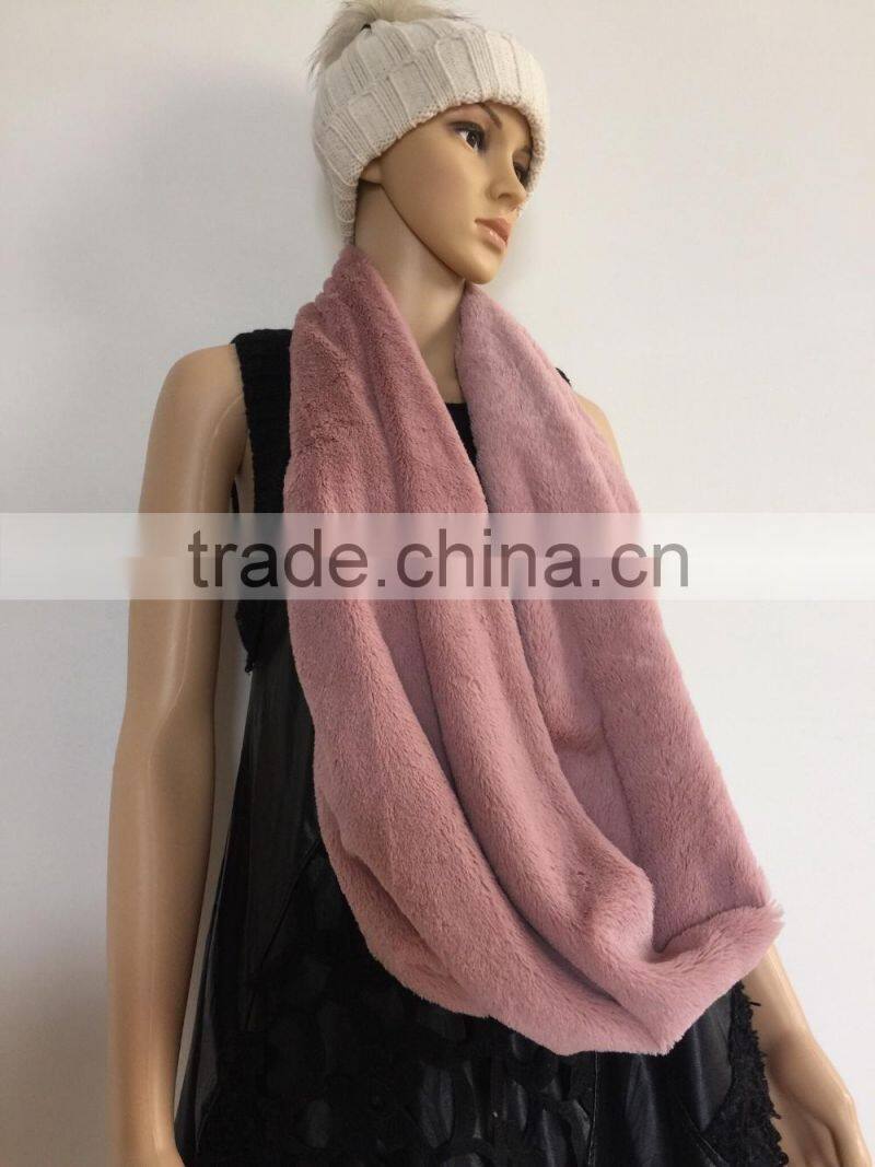 Black fashion young neck PV fleece tube scarf factory