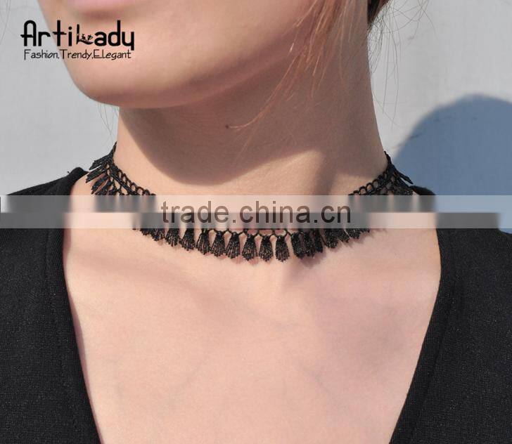 fabric lace choker necklace elegant woman necklace jewelry