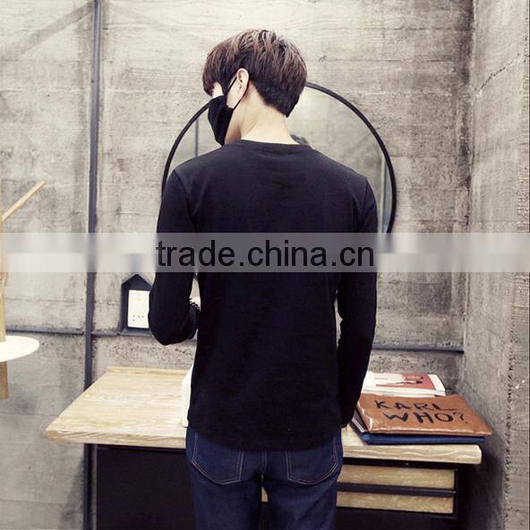 2016 wholesale high quality short sleeve v-neck T-shirt for men