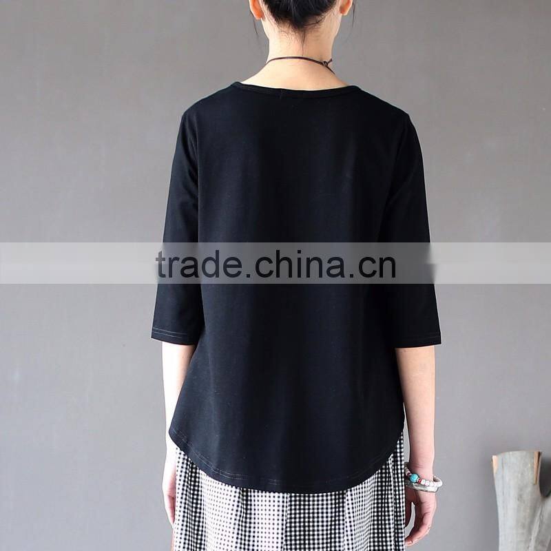 Z&M linen blouse linen t-shirt for women plus size t shirt for women