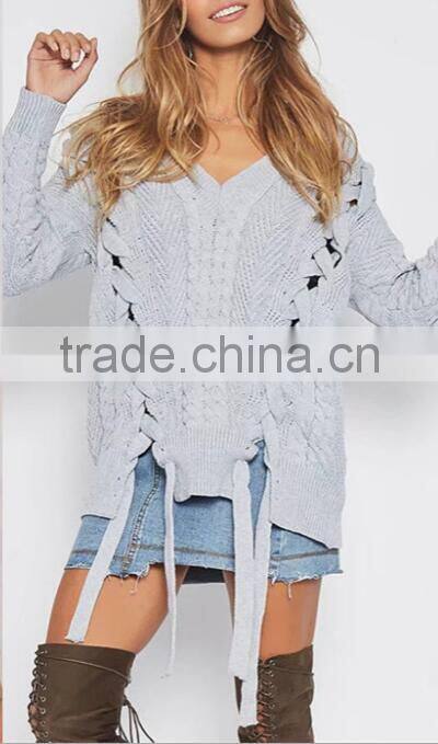 Runwaylover 152 New Design 2017 ladies Fashion Knitted Hollow Out T-Shirt