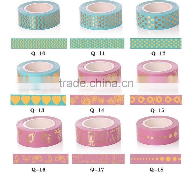1.5cm*10m washi tape hot stamping tape planner accessories