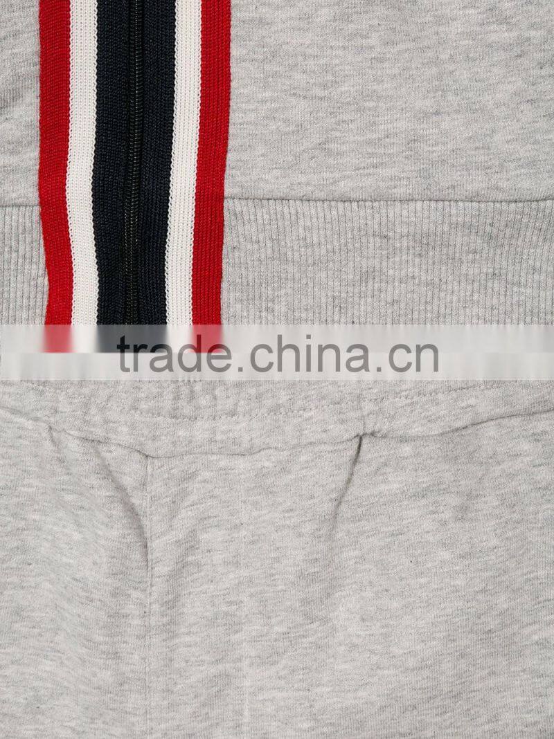 2017 wholesale fashion Custom sports suit Kids baby boy contrast pocket tracksuit children's clothing set