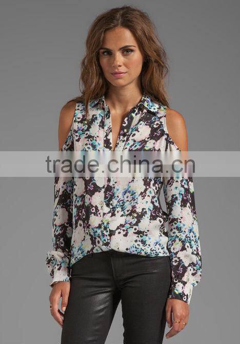 back cut out floral top