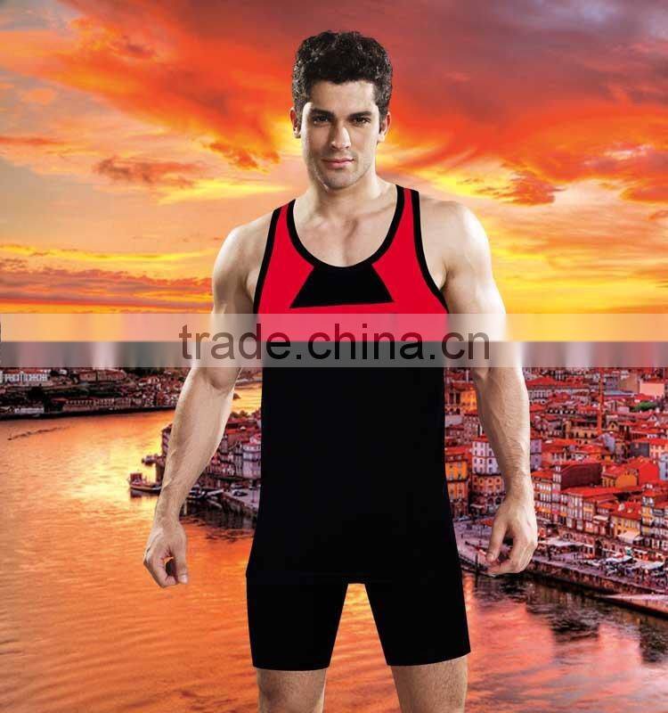 Customized black and red cotton solid color tank top wholesale