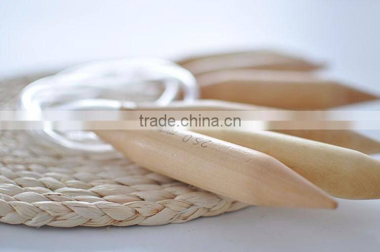 New Design 25mm 80cm Length Plastic Circular Wooden Knitting Needle