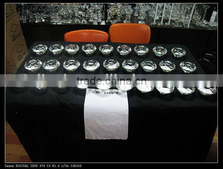 Hot sale black base Crystal candlesticks