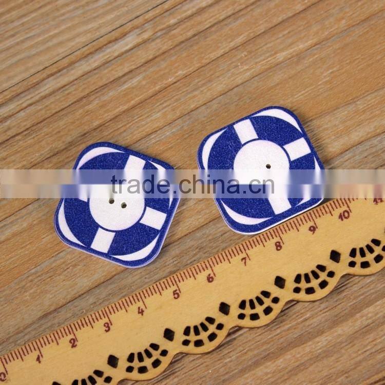 Precision navigation series wood buttons coloured drawing or pattern