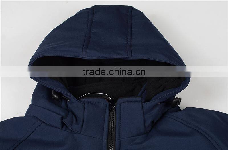 polyester padded men's winter warm waterproof softshell jacket uniform