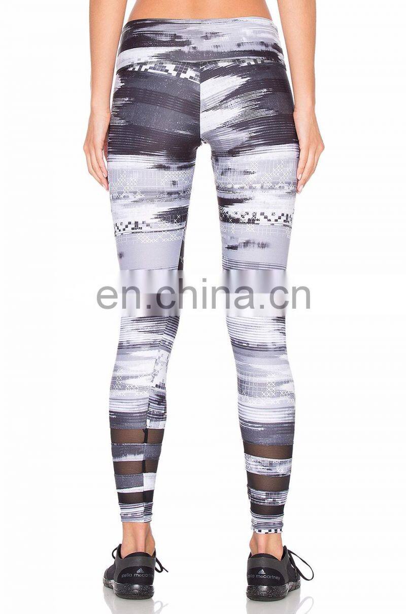 Custom Design Casual Yoga Wear Sex Compression Pants Women Printed Fitness Leggings