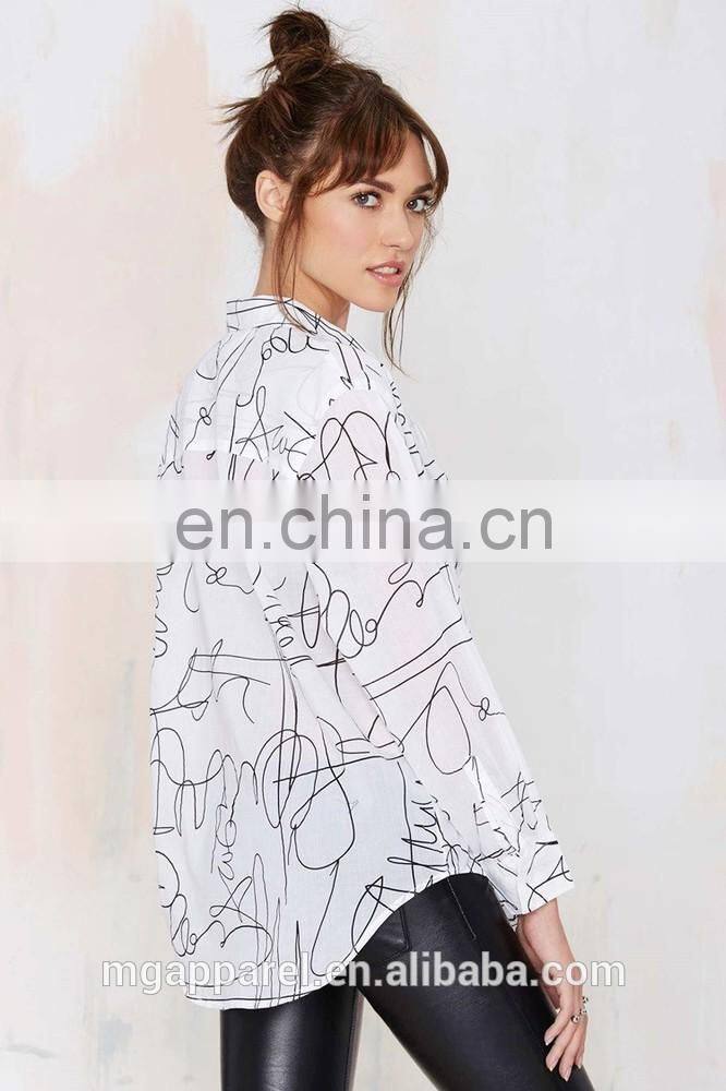 wholesale cheap latest fashion blouse design ladies cotton blouses white sheer blouse china 2015