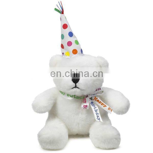 Beautiful Kids Happy Birthday LED Night Light Stuffed Soft Plush Toy Custom Teddy Bear