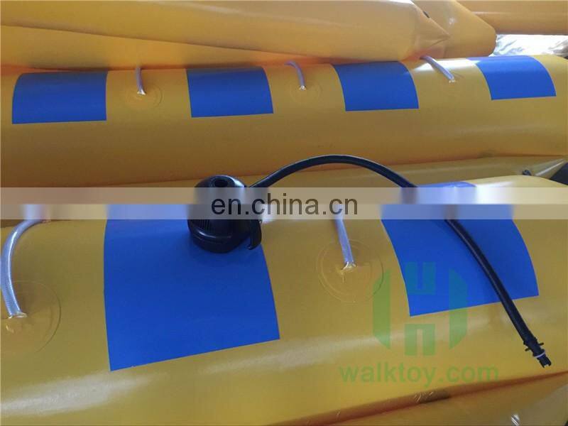 HI newest 0.65mm PVC sea inflatable banana boat, flying banana boat for adult