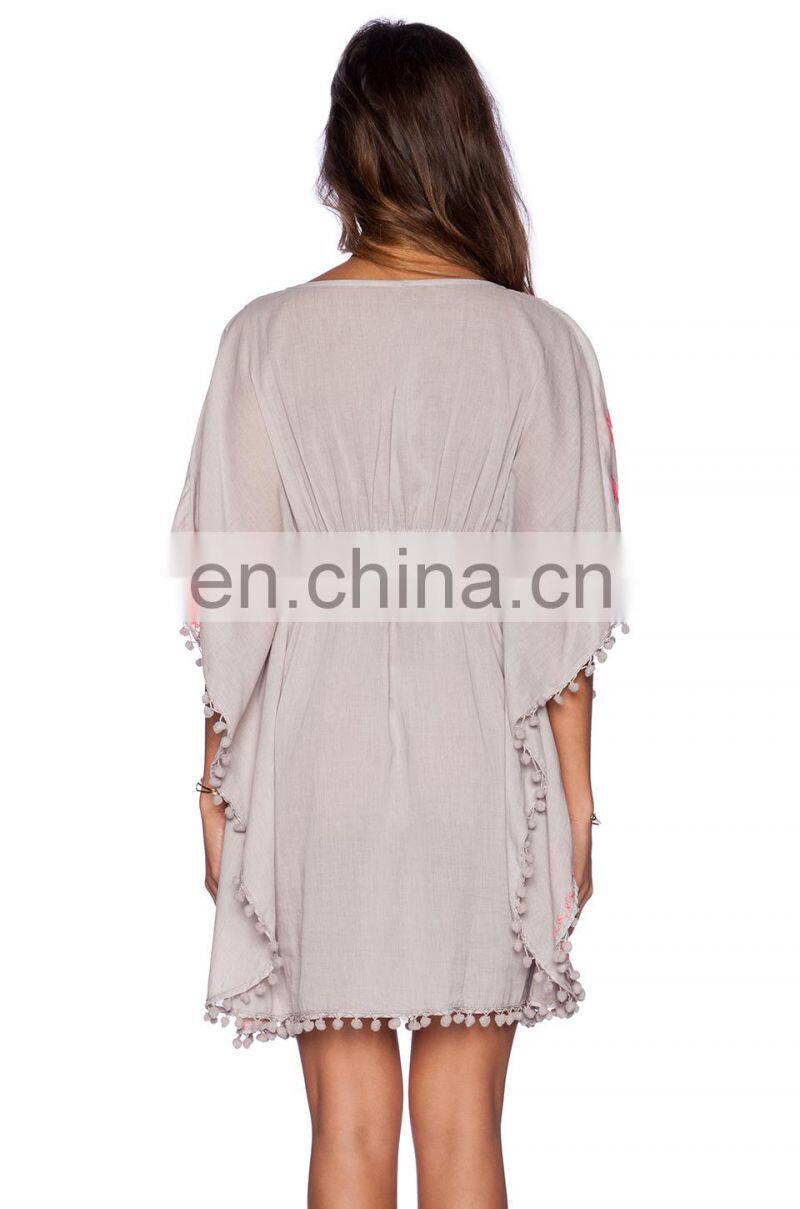 100% chiffon dubai kaftan dress beach kaftan cover ups