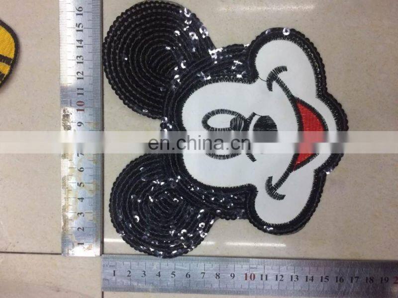 cheap embroidered sequins animal hot fix motifs,wholesale embroidered patch,animals clothes embroidered patches