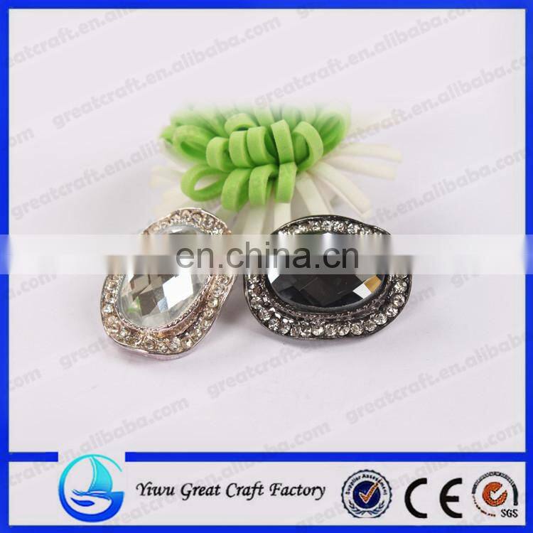 Black diamond oval metal coat buttons