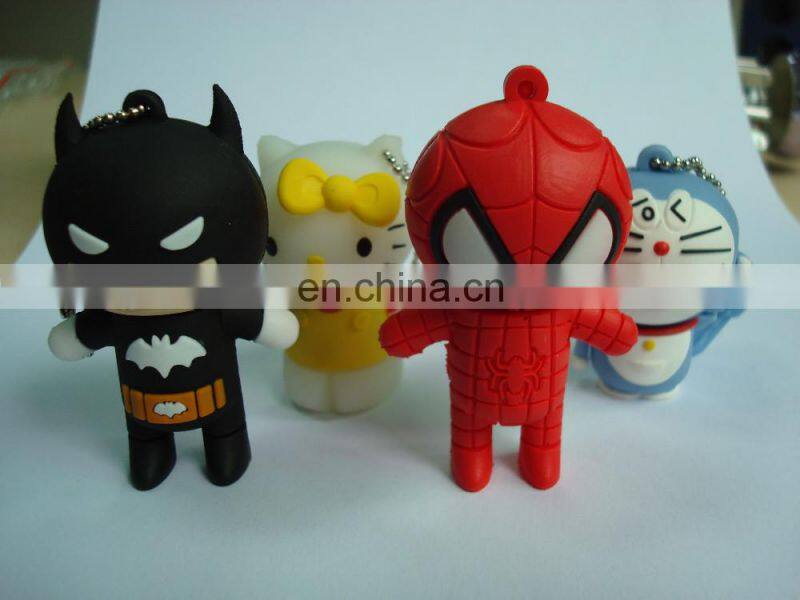 Custom 3d pvc keyring cartoon character