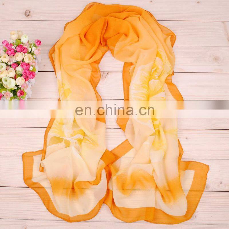 China supplier Latest design Beautiful chiffon scarf wholesale