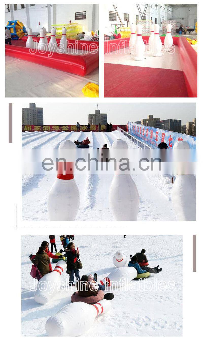 Custom 5m Giant Inflatable Bowling Lanes Equipment Factory Prices Human Sized Bowling Lane Alley Set Game For Sale