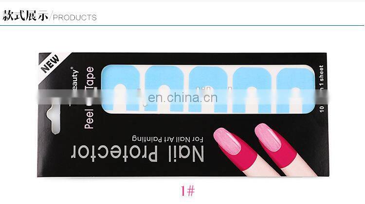 U-shape Spill-proof Nail Polish Stickers Peel off Tape Protector