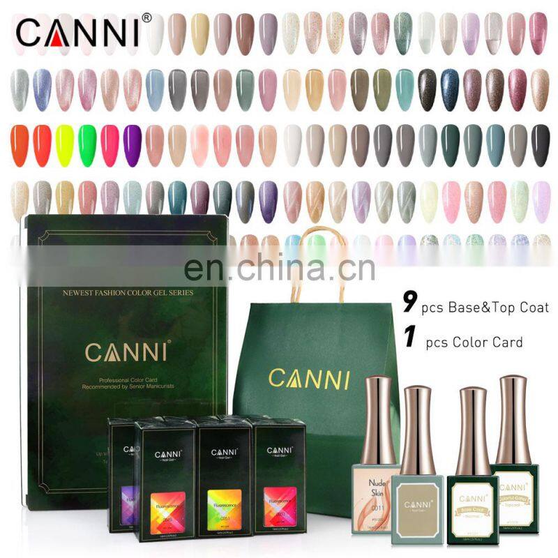 5123x CANNI Newest Shiny Glitter Topcoat Fast Dry 16ml Matte Topcoat Soak Off UV Gel Polish Private Label Varnish