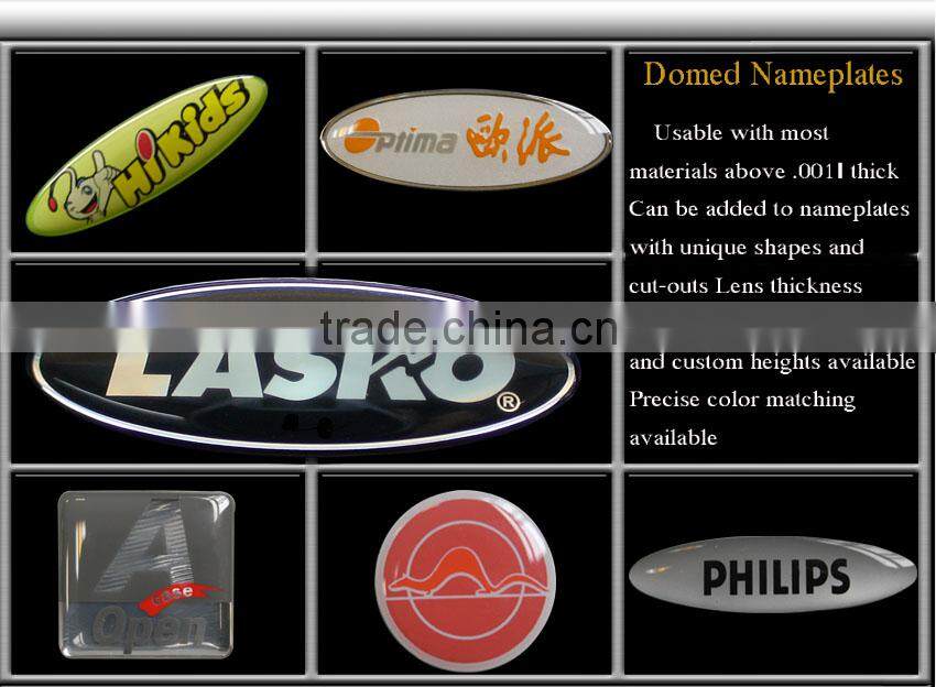 domed epoxy resin nameplate