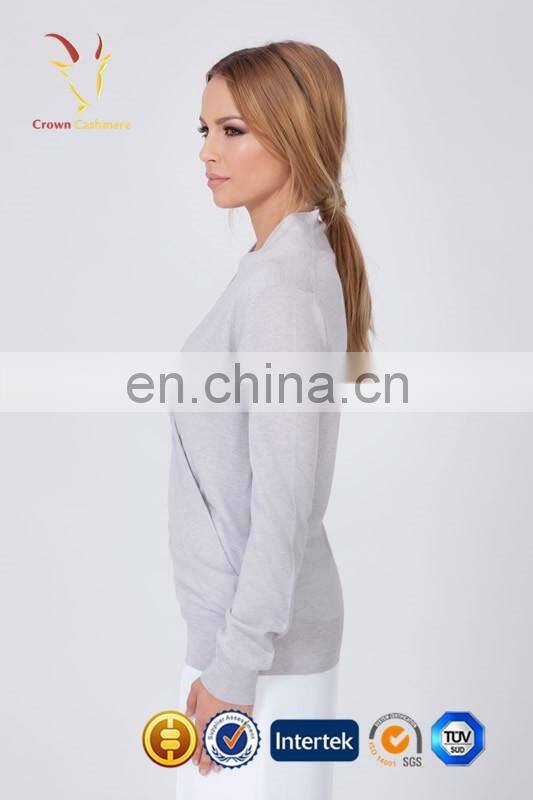 Cross Placket Winter Knit Branded Woolen Sweater Fashion Pullover