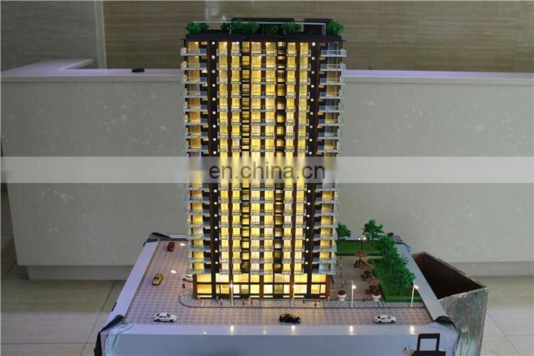 Miniature residential model with lighting control, architectural 3d mosque model