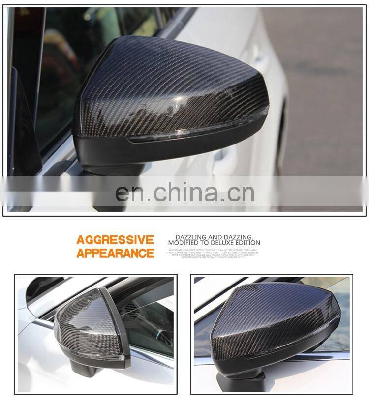 Carbon Fiber Side Mirror Cover Cap Trims For Audi A3 8V Without Side Assist