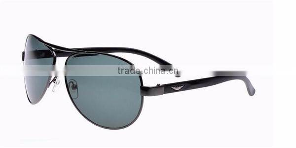uv400 metal frame glass lens big size frog style sunglasses 2016
