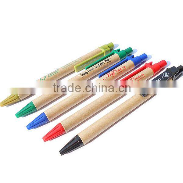 Bio resource Chinese Recycled Kraft Paper Pen, Promotional Paper Pen