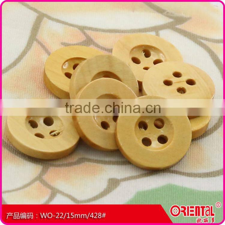 high end 4 holes plastic imitation wooden button for sasual suit