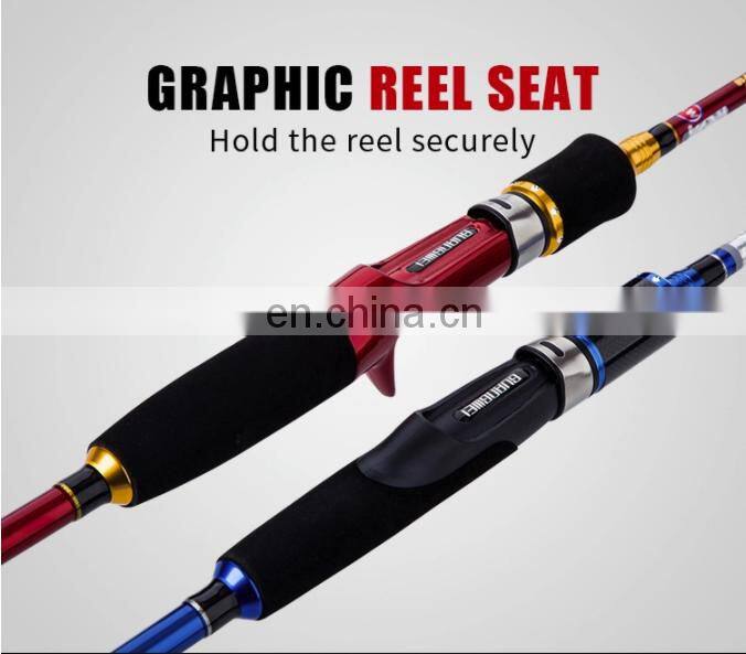high quality 2 section GW travel carbon fiber fishing tackle lure rod long casting rod