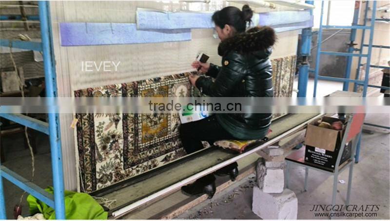 Good quality new arrival high density hand knotted pure handmade Chinese silk carpet