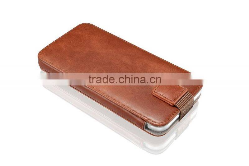 cow leather mobile phone case card holder bag phone holder for iphone 6/6s