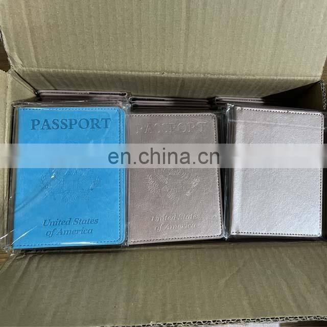 Amazon Hot Sale 4x3 Inch Pu Leather Vaccination Card Protector Passport And Vaccine Card Holder