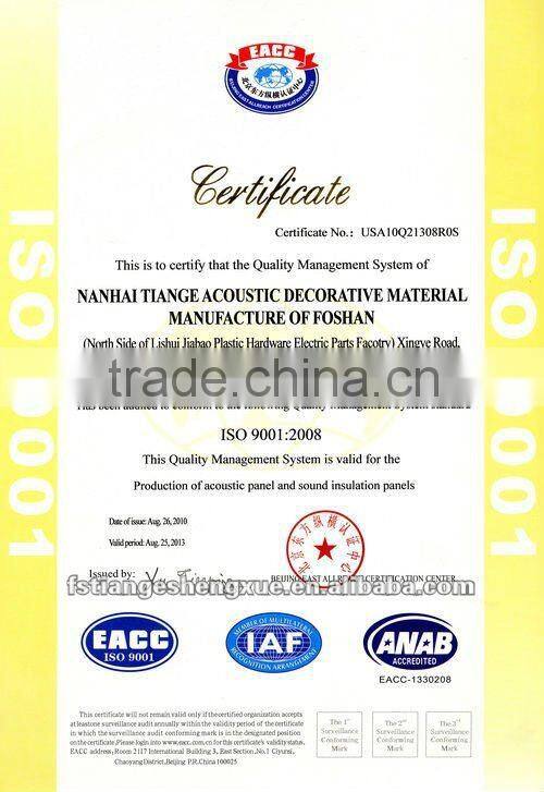 acoustic composite shock absorption felt