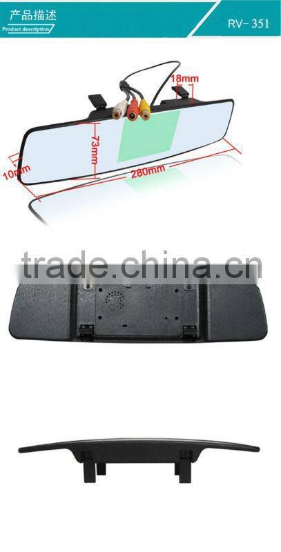 Cheap High Quality 3.5 inch wide car rearview Monitor with car camera