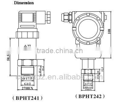 4 20mA flush diaphragm pressure transmitter