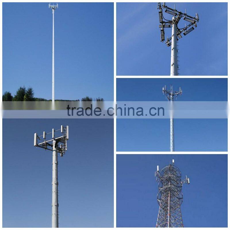 hot dip galvanized 132kv 10m electrical power pole for electrical transmission