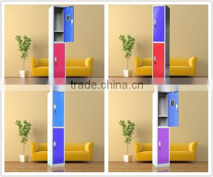 Different style 2 door lockers metal closet cabinet for room