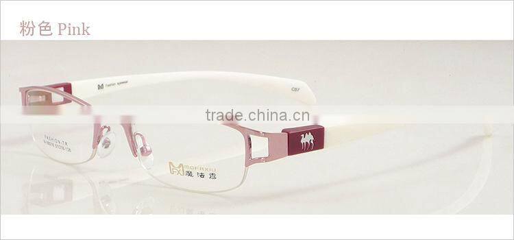 Style colored design full frame metal TR90 changeable temple for women eyewear