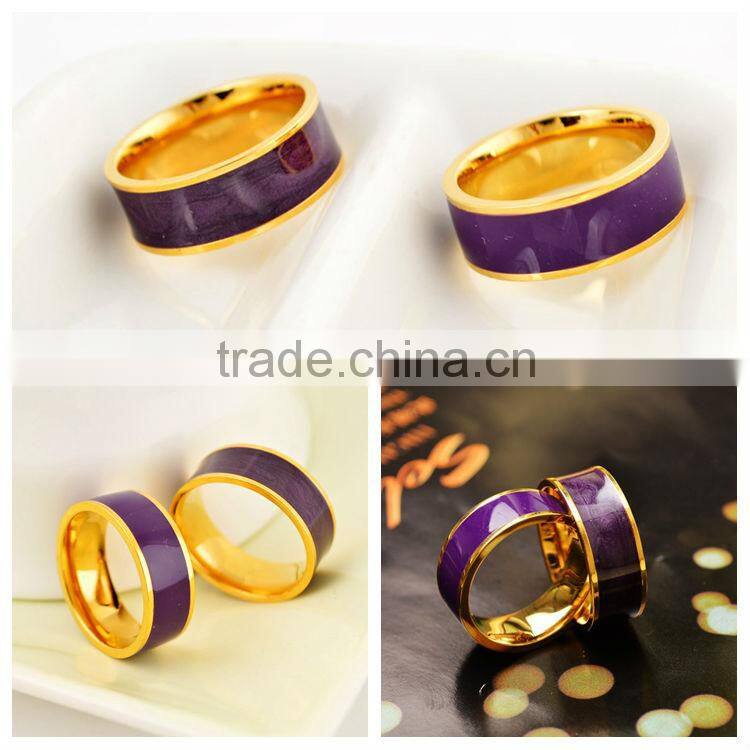 import china goods high quality gold plating purple ring