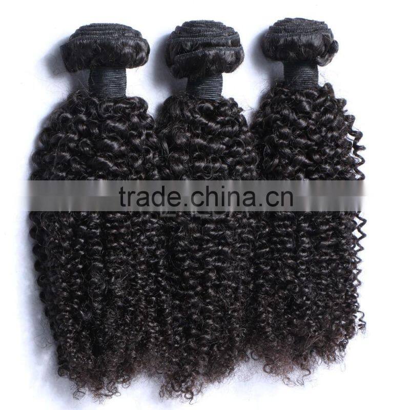 Full cuticle kinky baby curl sew in hair weave, can change color and texture, have in stock could do fast delivery