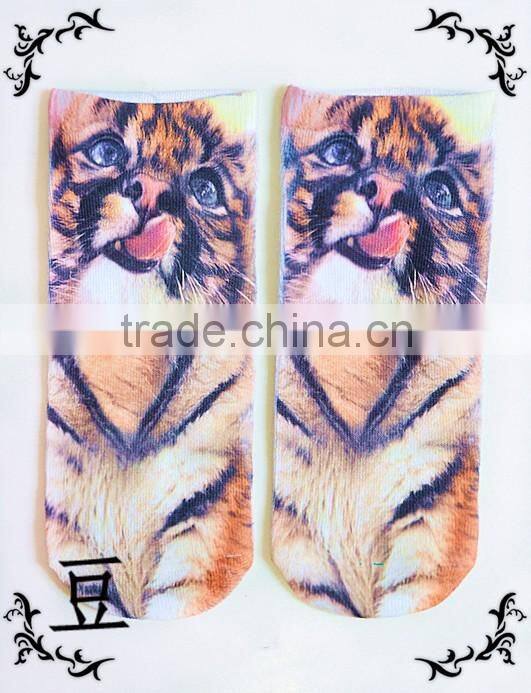 Cat 3D Digital Print Socks