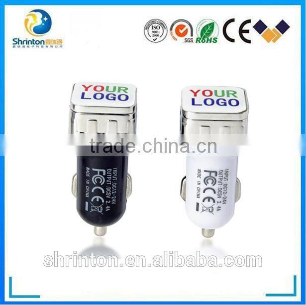 wholesale price 2 port usb car charger with CE FCC Rohs approval