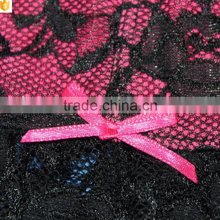 Europe fuschia hot mini skirt panty | pink black string bikini