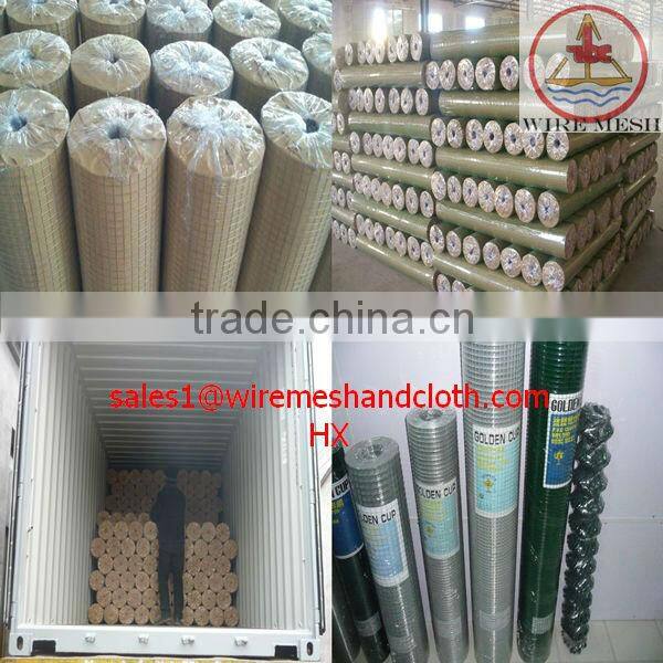 1x1 galvanized and pvc coated welded wire mesh